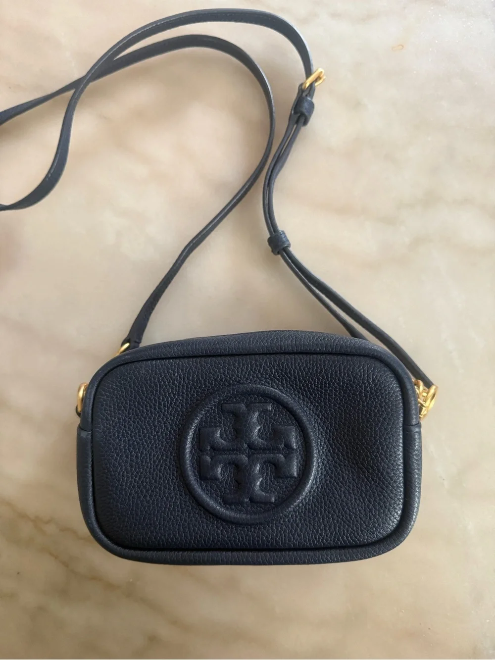 Tory Burch Navy PERRY BOMBÉ MINI BAG crossbody purse